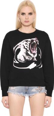 Tiger Printed Cotton Sweatshirt 