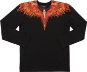 Wings Fuego Print Cotton Jersey T Shirt 