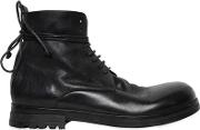 Smooth Leather Combat Boots 