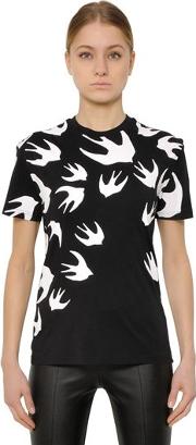 Swallow Printed Cotton Jersey T Shirt 