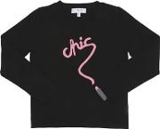 Chic Lipstick Intarsia Viscose Sweater 
