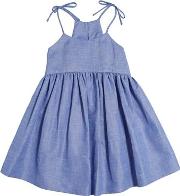 Cotton & Linen Blend Chambray Dress 