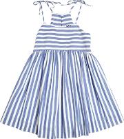 Striped Cotton Chambray Dress 