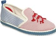 Embroidered Stripes Canvas Espadrilles 