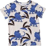 Monster Print Cotton Jersey T Shirt 