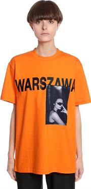 Warszawa Printed Cotton Jersey T Shirt 