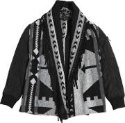 Nylon & Woven Wool Jacket 