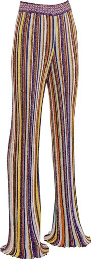Striped Lame Rib Knit Pants 
