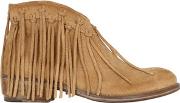 Fringed Suede Ankle Boots 
