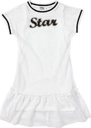 Star Mesh & Cotton Jersey Dress 