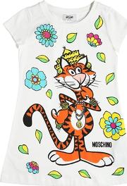 Tiger Printed Cotton Jersey Dress 