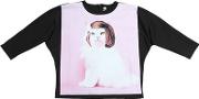Cat Printed Cotton Jersey T Shirt 
