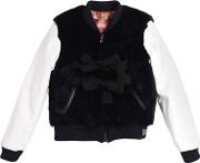 Faux Fur & Faux Leather Bomber Jacket 