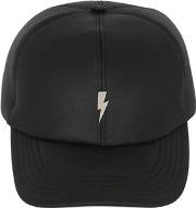 Bolt Leather Baseball Hat 