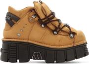 70mm Leather Platform Boots 