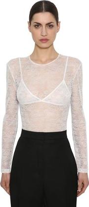 Lace Stretch Sheer Bodysuit 