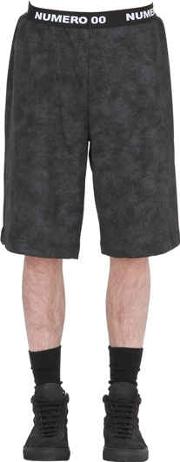 Marble Effect Cotton Shorts 