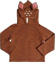 Bambi Hooded Baby Alpaca Knit Sweater 