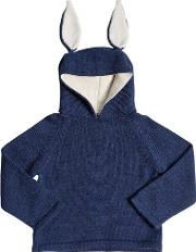 Bunny Hooded Baby Alpaca Knit Sweater 