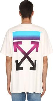 Oversized Gradient Arrows Jersey T Shirt 