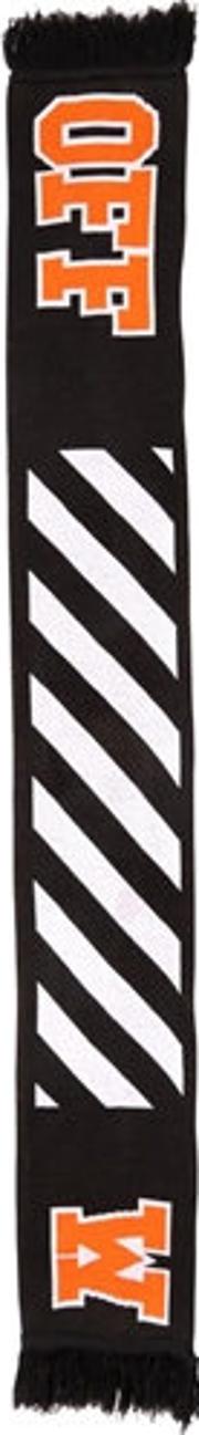Striped Logo Scarf W Fringe 