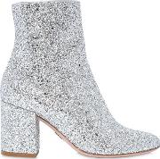 80mm Nicole Glittered Ankle Boots 