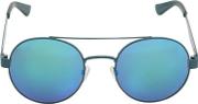 Iridescent Lenses Round Metal Sunglasses 