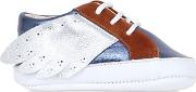 Laminated Nappa Leather & Suede Sneakers 
