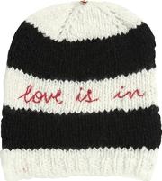 Love Is In Embroidered Wool Knit Hat 