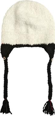 Wool Knit Hat With Tassels 
