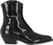 35mm Buffed Smooth Leather Ankle Boots 