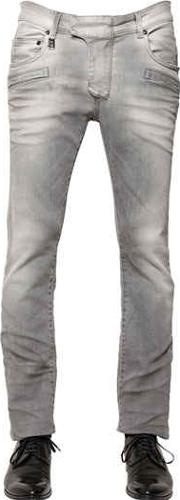 15.5cm Faded Effect Stretch Denim Jeans 