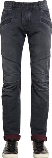 16.5cm Biker Cotton Denim Jeans 