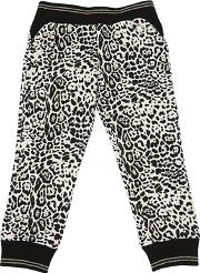 Leopard Printed Cotton Sweatpants 