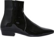 30mm Devon Patent Leather Ankle Boots 