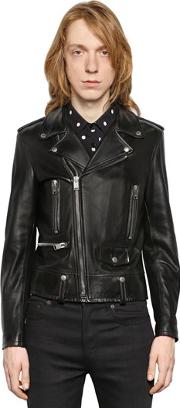 L01 Classic Leather Biker Jacket 