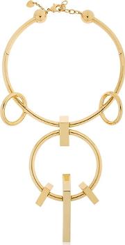 Geometrical Love Brass Necklace 