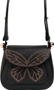 Evie Stud Butterfly Leather Shoulder Bag 