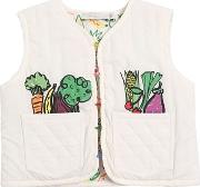 Fruit & Vegetable Print Padded Vest 