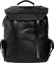 Rubberized Faux Leather Backpack 