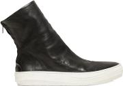 Smooth Leather High Top Sneakers 