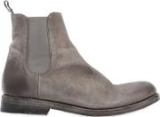 Waxed Leather Chelsea Boots 
