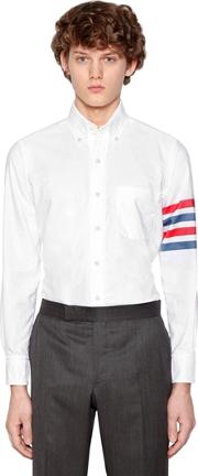 Cotton Oxford Shirt W Sleeve Details 
