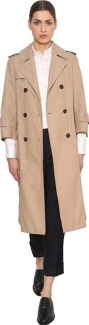 Double Breasted Cotton Trench Coat 