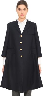 Double Breasted Wool Trench Coat 