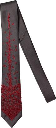 6.5cm Tongue Embroidered Silk Twill Tie 