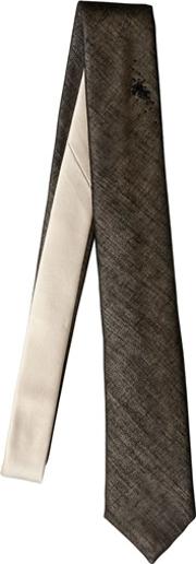 6.5cm Wool Gauze & Beaded Silk Satin Tie 