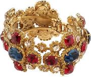 Antique Finish Jeweled Bracelet 