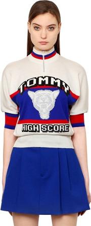 Tommy High Score Wool Knit Sweater 