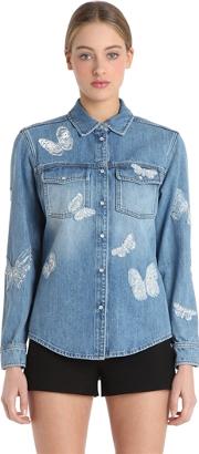 Butterfly Embroidery Denim Jacket 
